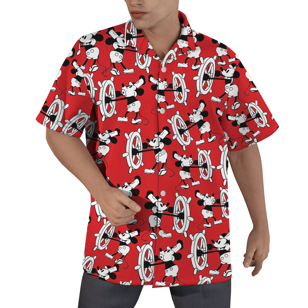 Retro Mickey 1928 - Steamboat Willie VinCo Hawaiian Shirt Men