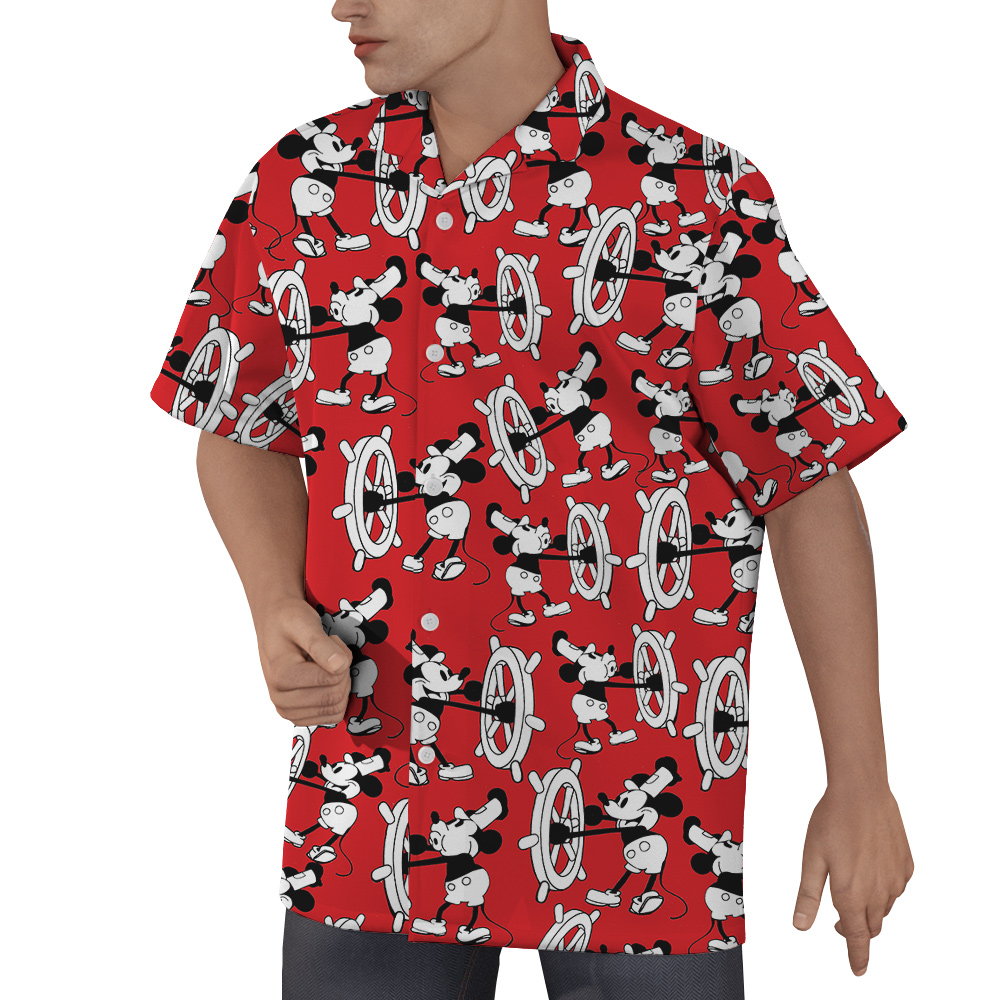 Retro Mickey 1928 - Steamboat Willie VinCo Hawaiian Shirt Men