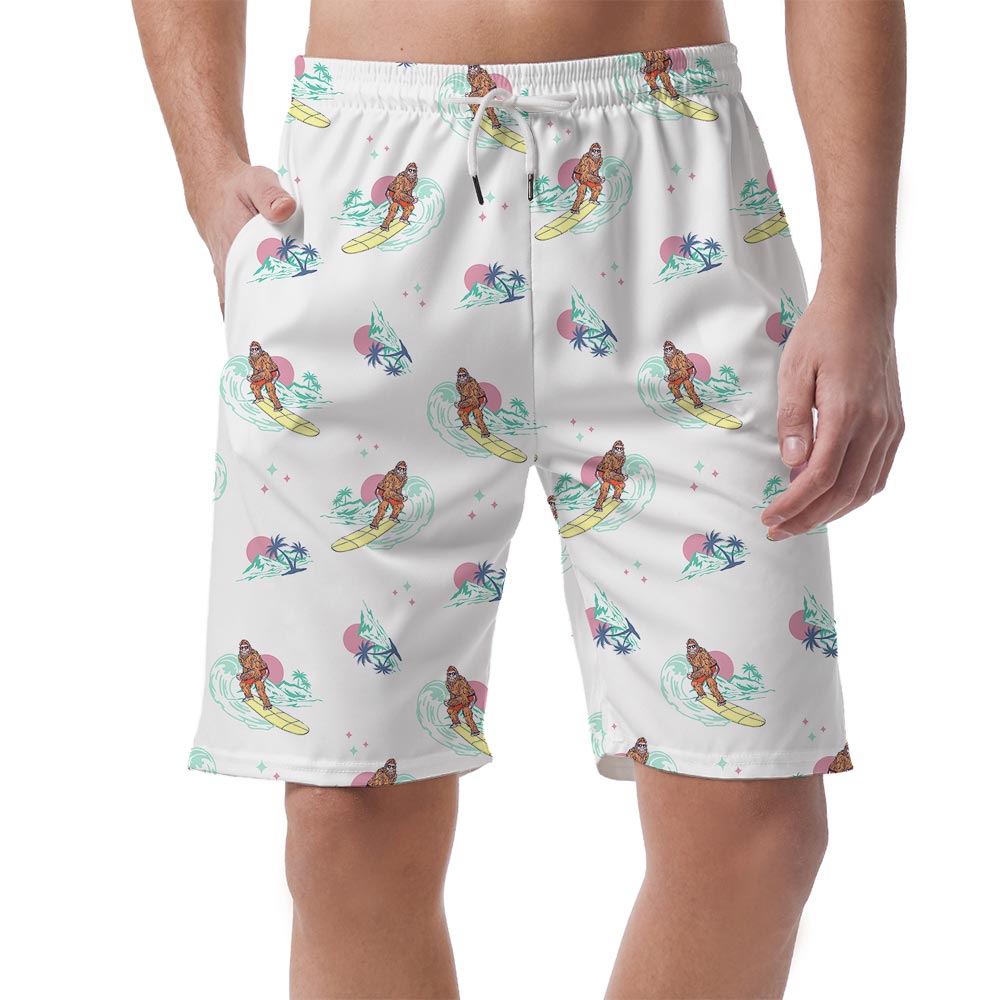 Surfing Bigfoot Men's Hawaiian Summer Shorts - variant image 1