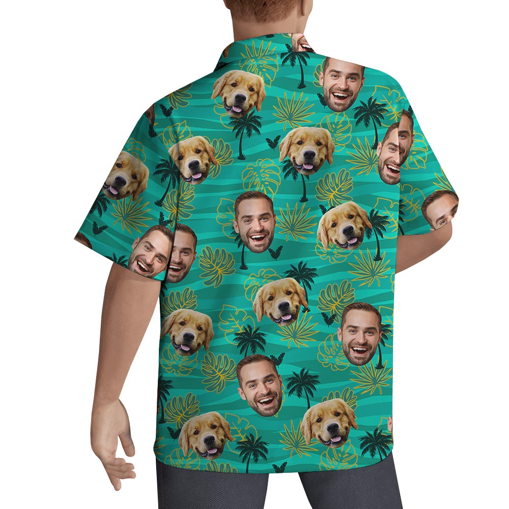 Custom Multiple Faces Men's Tropical Hawaiian Shirt