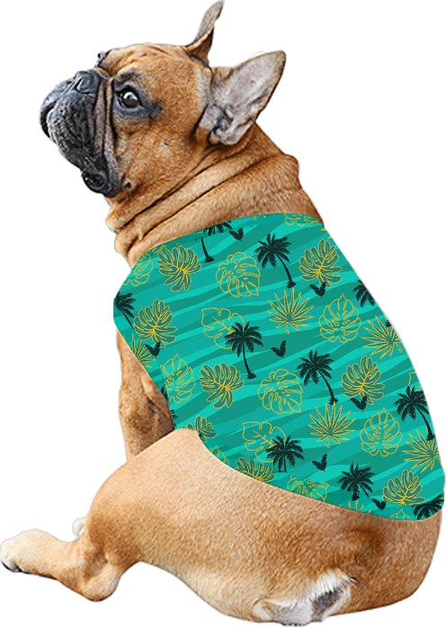 Matching Tropical Leaves Hawaiian Shirt and Dress