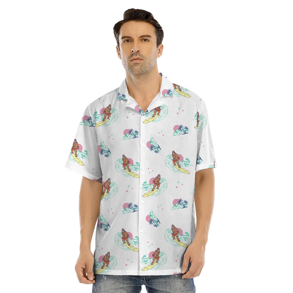 Matching Bigfoot Surfing Hawaiian Outfits For Adults and Kids