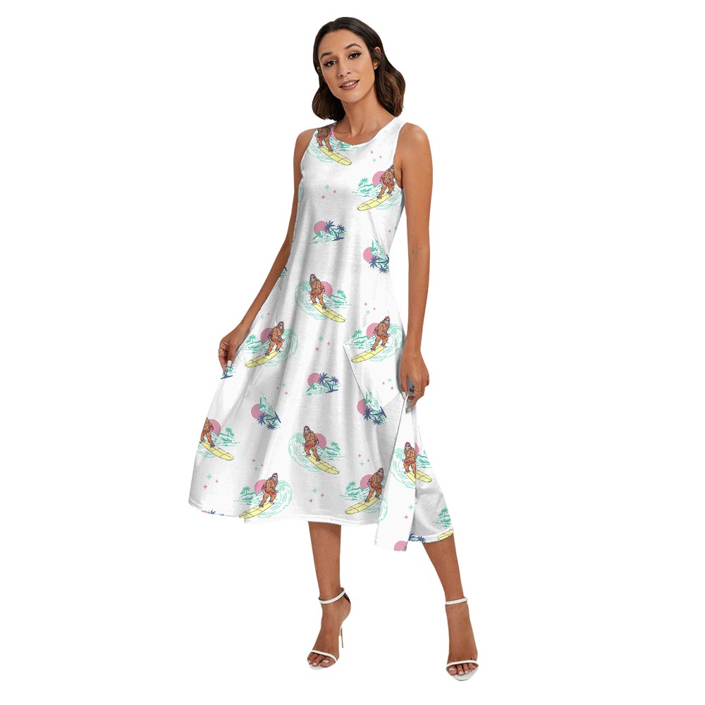 Matching Bigfoot Surfing Hawaiian Outfits For Adults and Kids