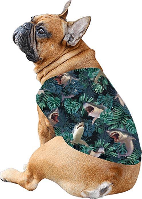 Unique Shark Tropical Matching Hawaiian Outfits For Family
