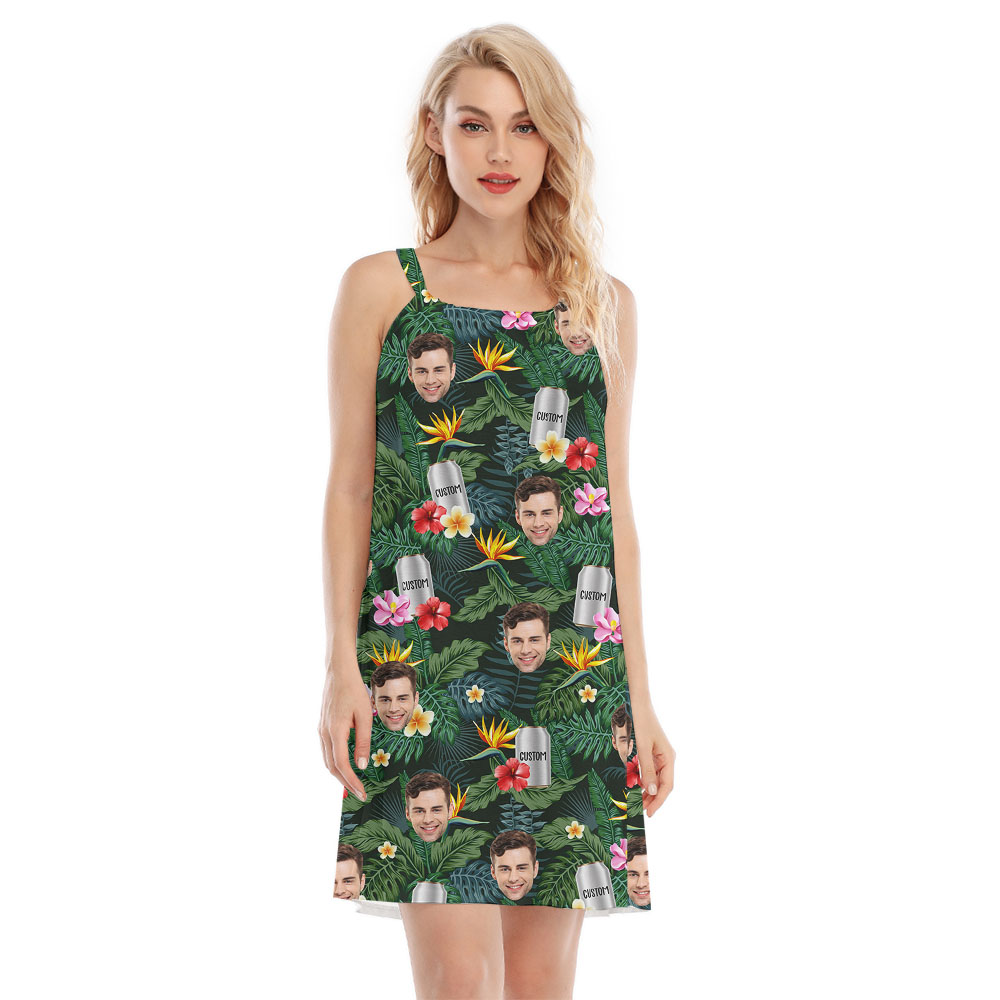 Personalized Your Own Beer Can Cami Dress With Face - variant image 1
