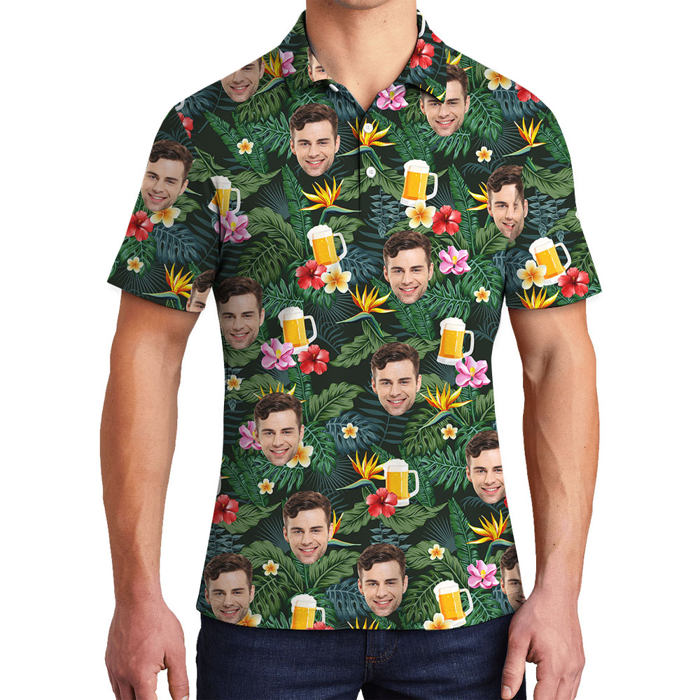 Cool Beer Tropical Men's Polo Shirt - variant image 1
