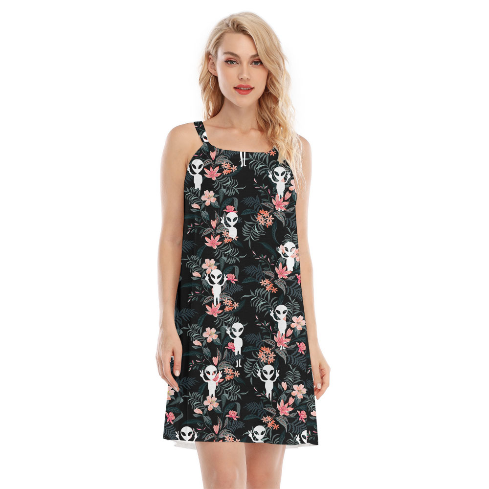 Funny Alien Tropical Women's Cami Dress - variant image 1