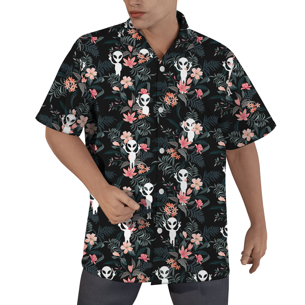 Spaceman Hibiscus Men's Hawaiian Shirt - variant image 1