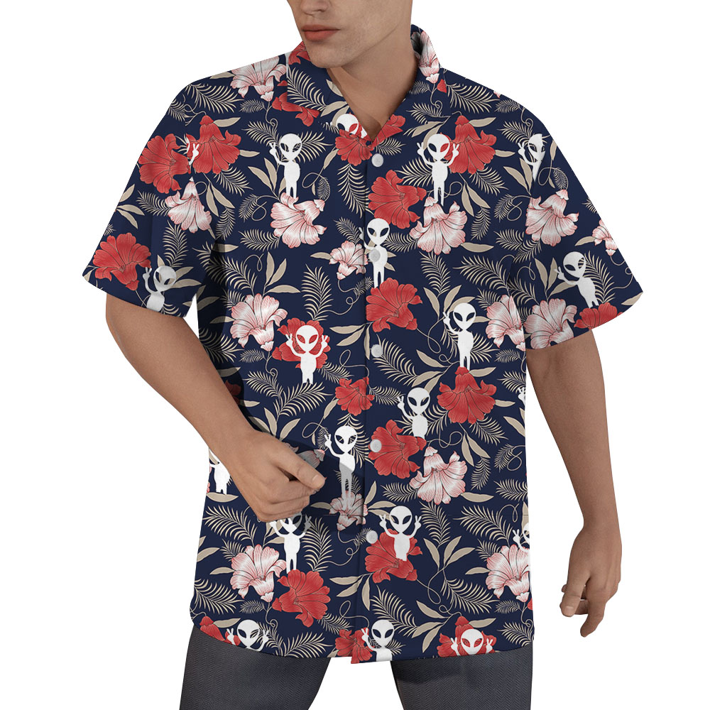 Alien Tropical Hawaiian Shirt For Men - variant image 1