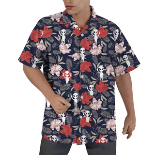 Alien Tropical Hawaiian Shirt For Men