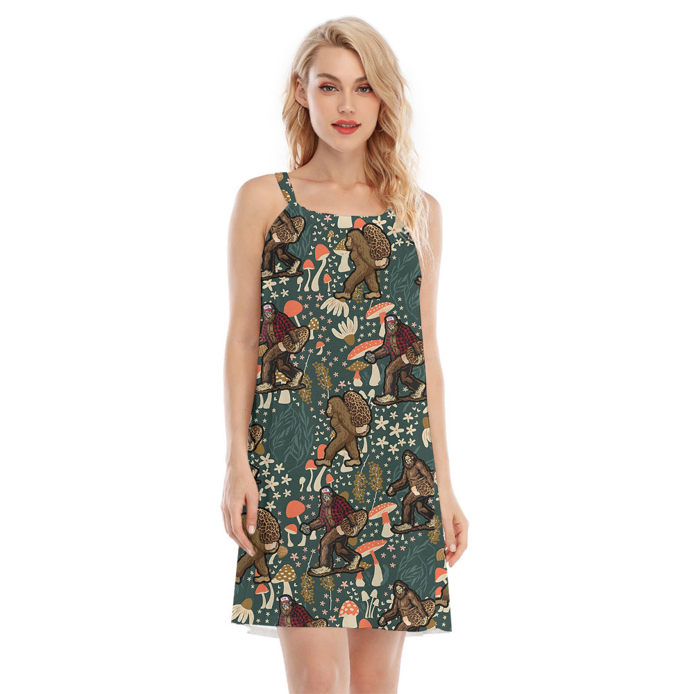 Tropical Sasquatch And Mushroom Cami Dress For Women - variant image 1