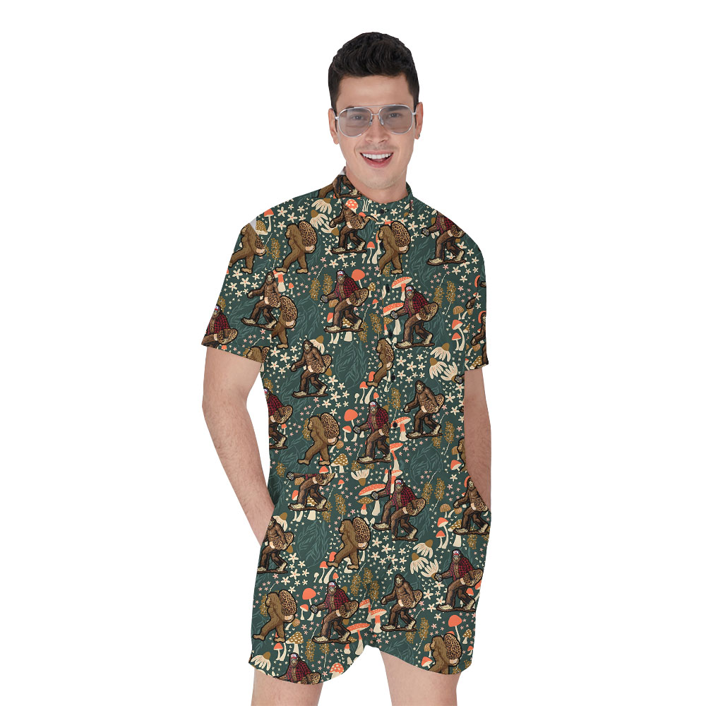 Bigfoot And Mushroom Lover Men's Romper - variant image 1