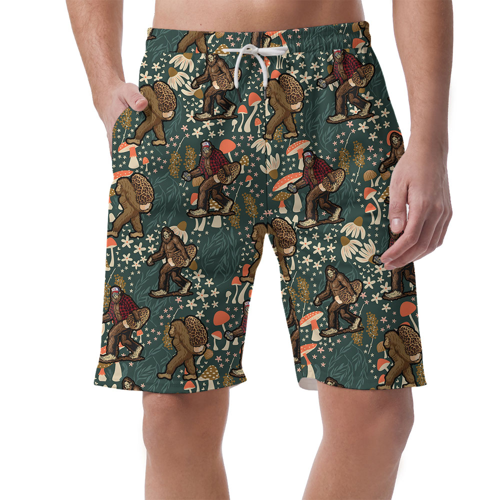 Sasquatch Mushroom Hawaiian Shorts For Men - variant image 1