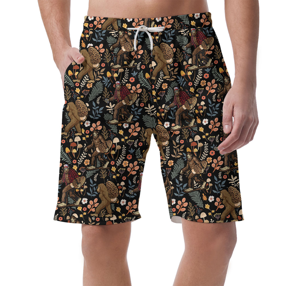 Unique Bigfoot Mushroom Tropical Men's Shorts - variant image 1