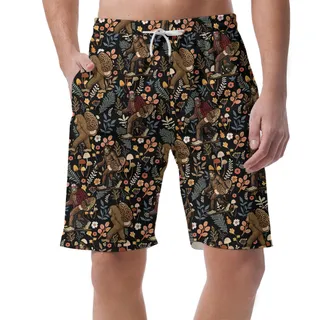 Unique Bigfoot Mushroom Tropical Men's Shorts
