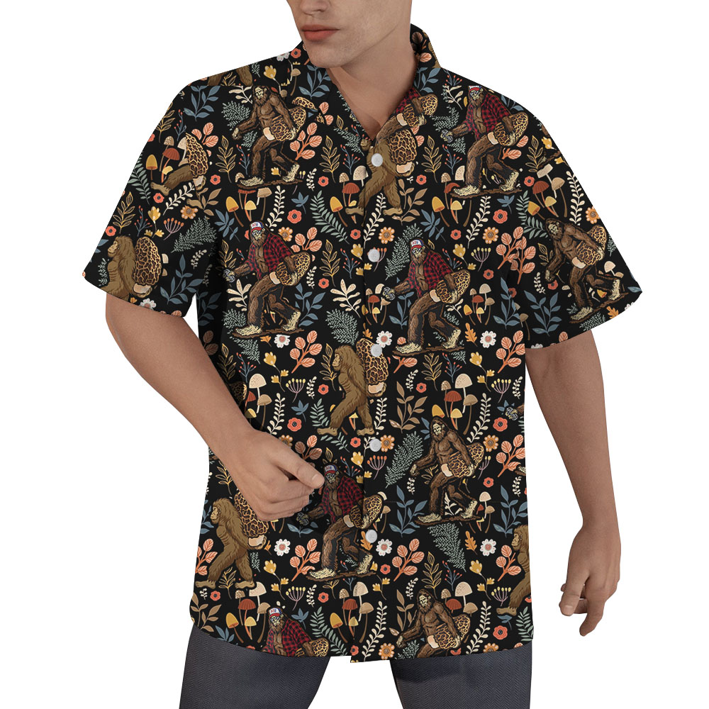 Bigfoot Mushroom Hawaiian Shirt For Men - variant image 1