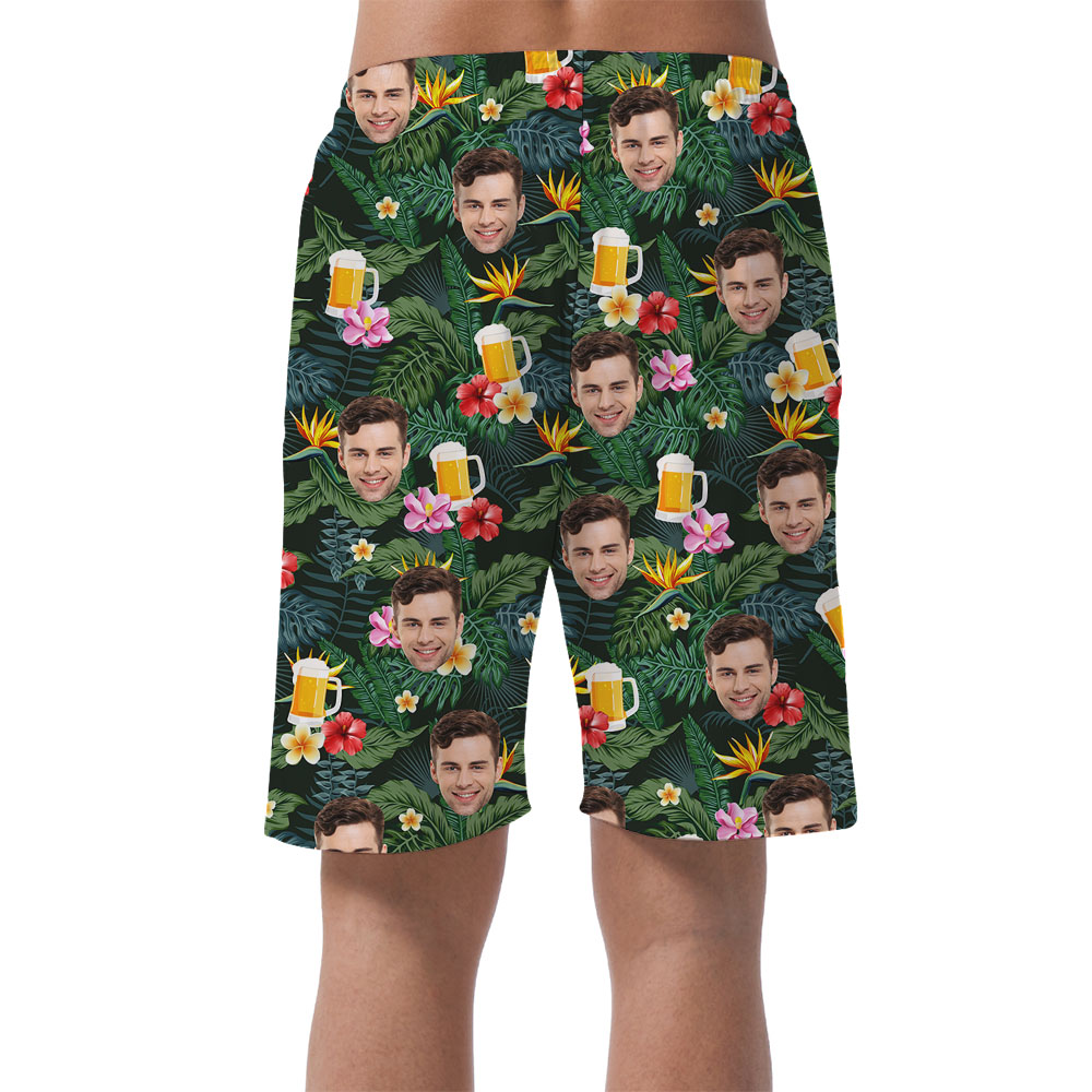 Custom Beer Tropical Men's Hawaiian Shorts