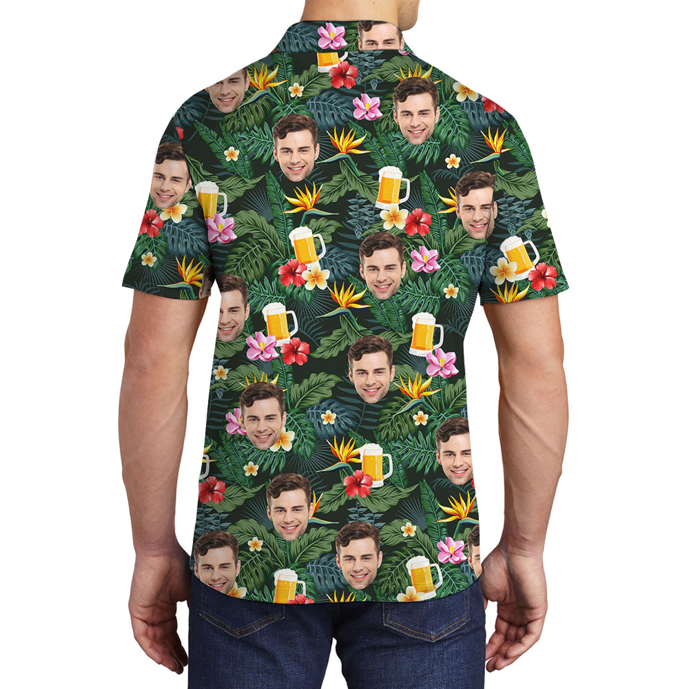 Cool Beer Tropical Men's Polo Shirt