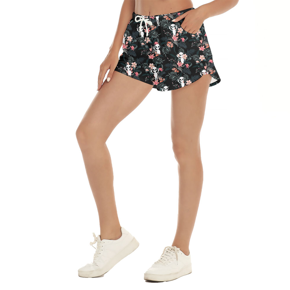 Hilarious Alien Women's Tropical Shorts