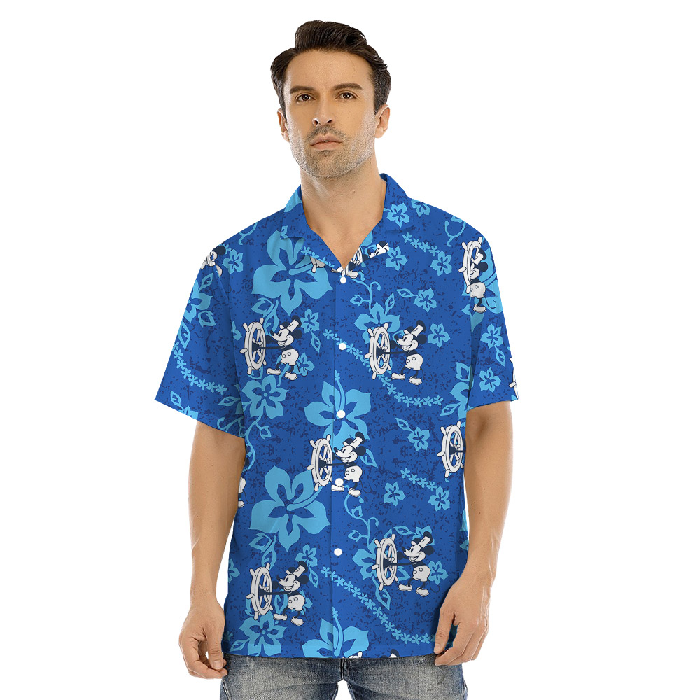 Mickey Steamboat Willie 1928 Matching Hawaiian Outfits