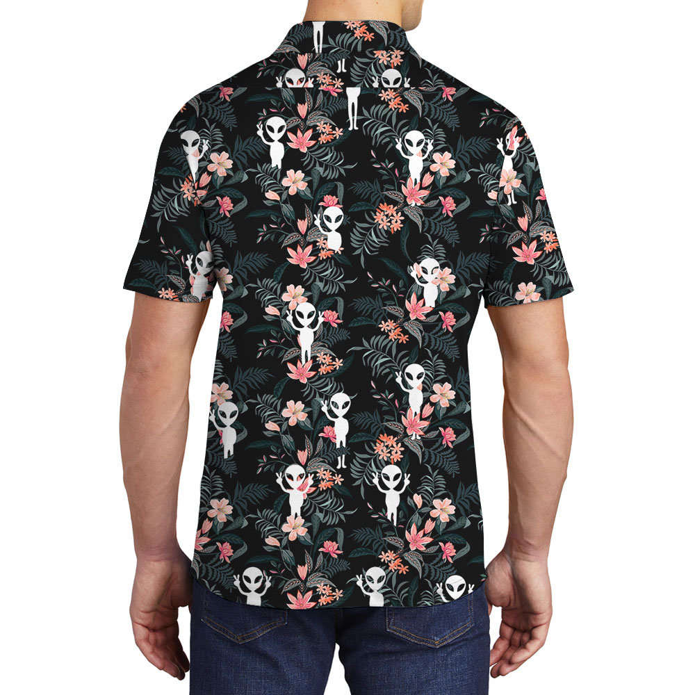 UFO Spaceman Men's Polo Shirts