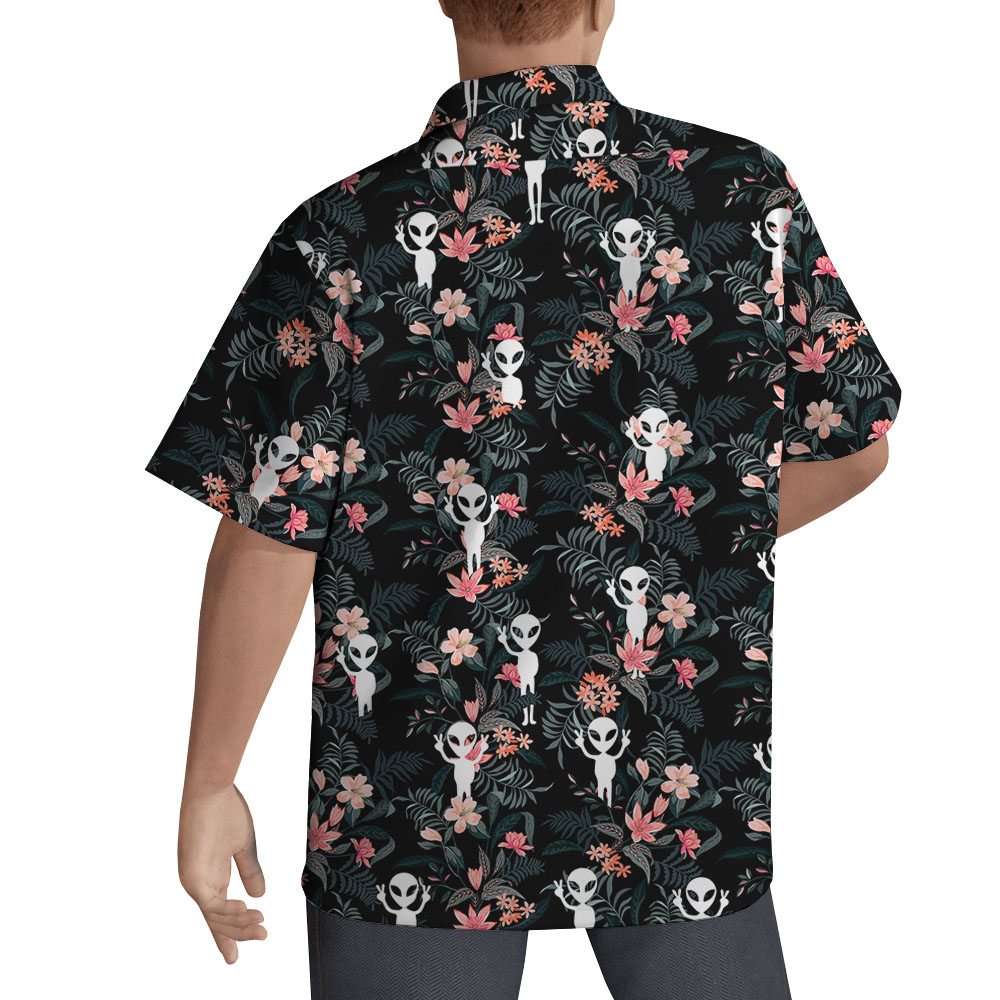 Spaceman Hibiscus Men's Hawaiian Shirt