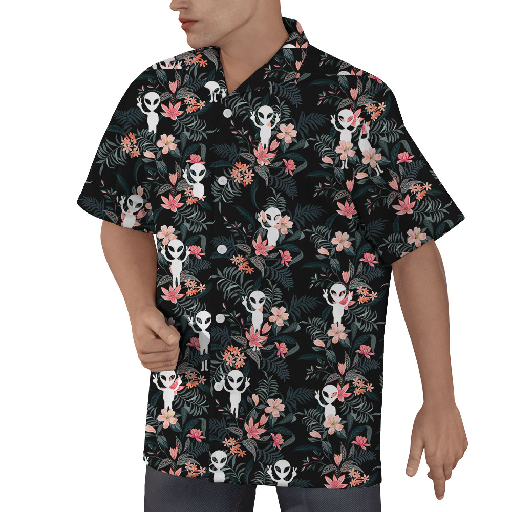 Spaceman Hibiscus Men's Hawaiian Shirt