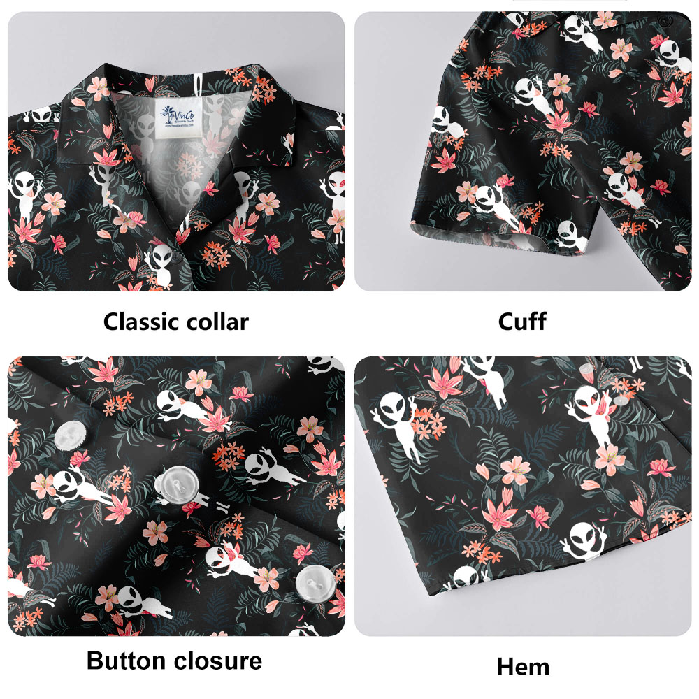 Spaceman Hibiscus Men's Hawaiian Shirt