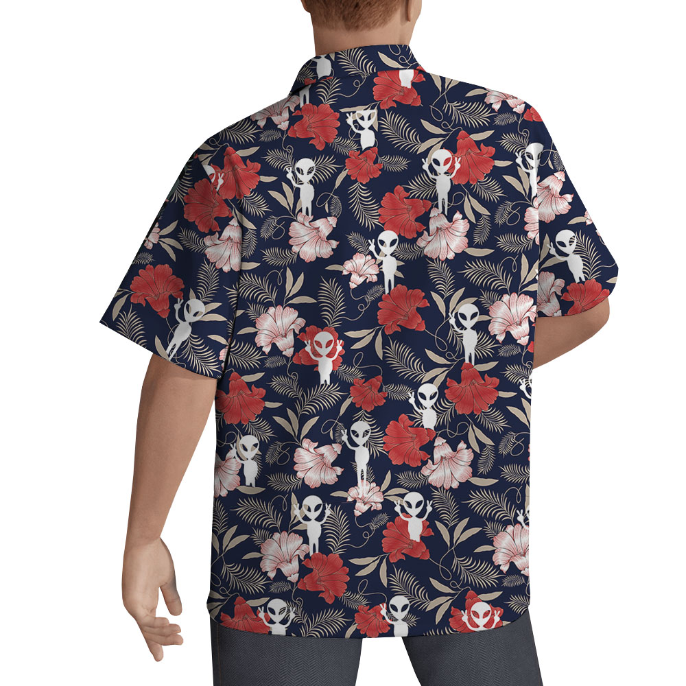 Alien Tropical Hawaiian Shirt For Men