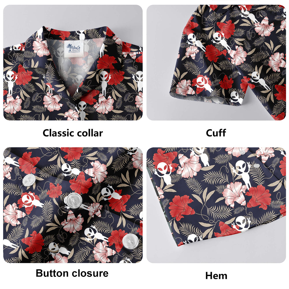 Alien Tropical Hawaiian Shirt For Men