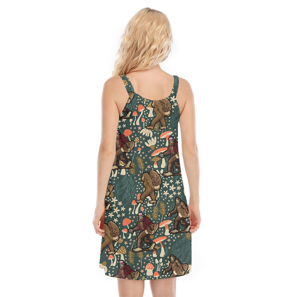 Tropical Sasquatch And Mushroom Cami Dress For Women