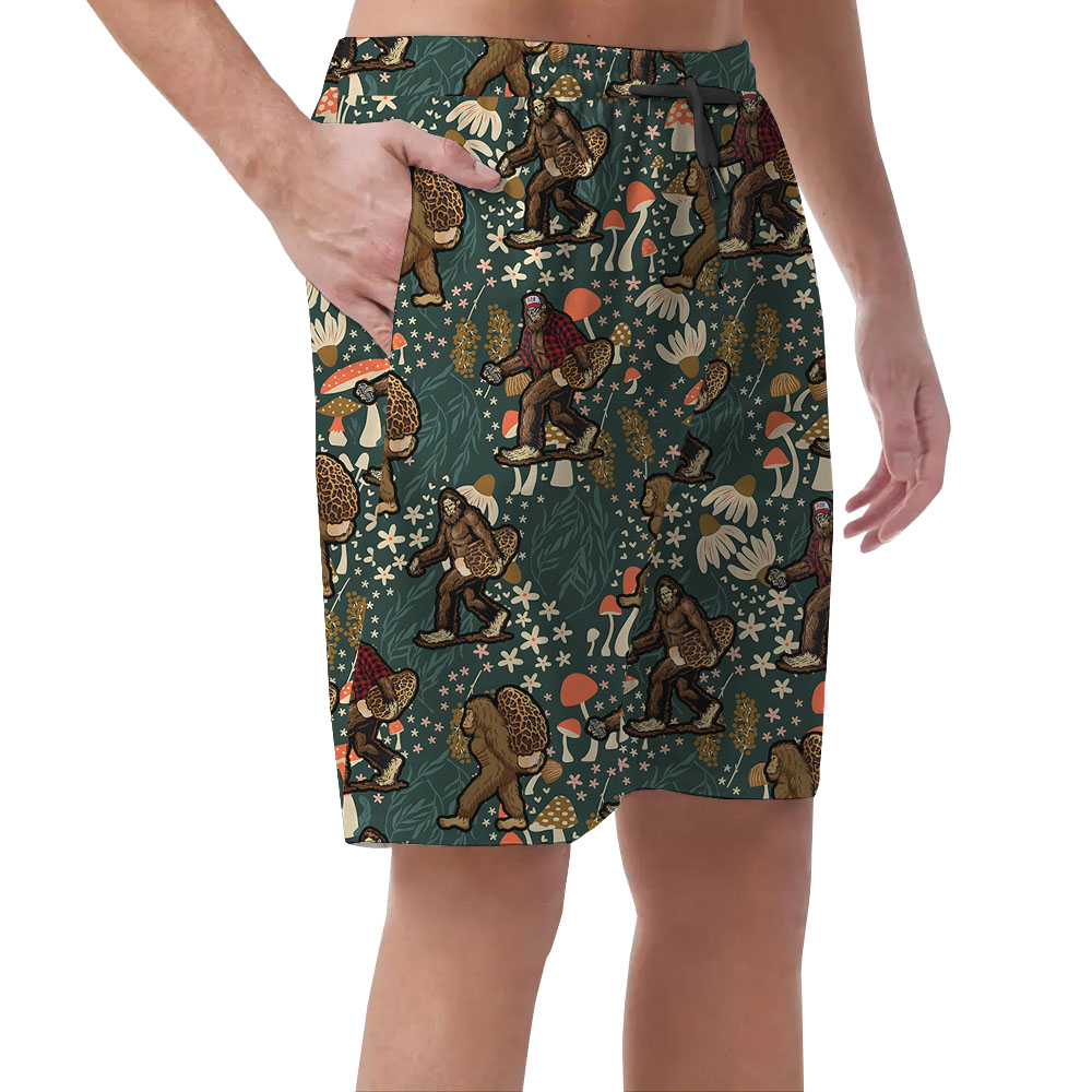 Sasquatch Mushroom Hawaiian Shorts For Men