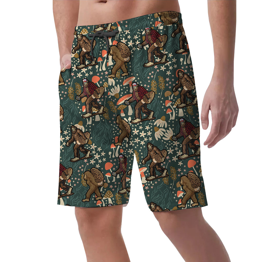Sasquatch Mushroom Hawaiian Shorts For Men
