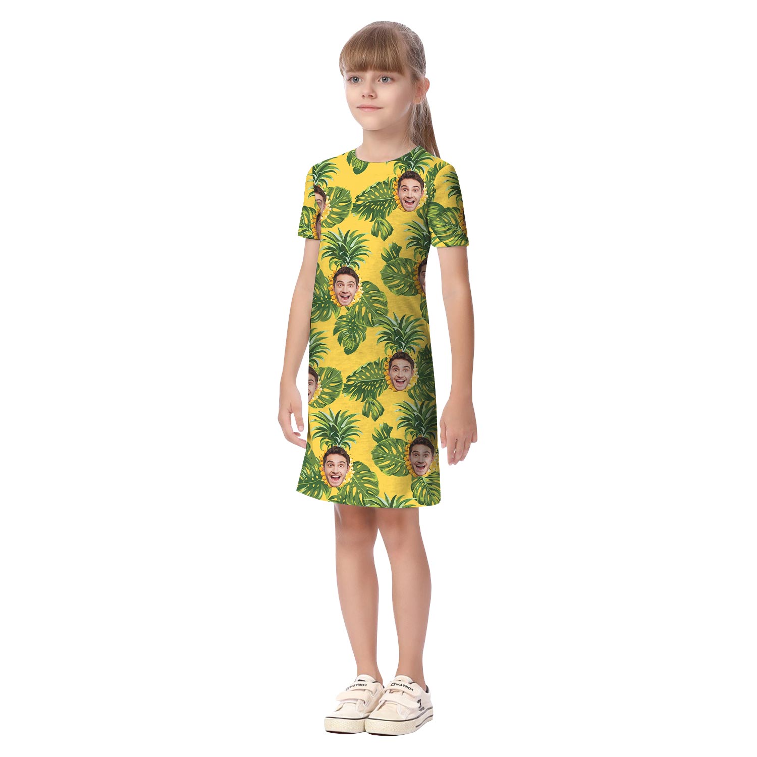 Funny Custom Face Matching Family Hawaiian Shirts Shorts And Dress