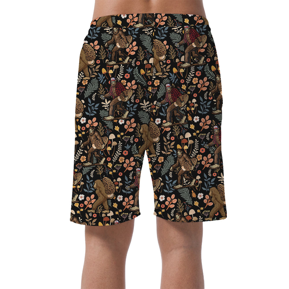 Unique Bigfoot Mushroom Tropical Men's Shorts