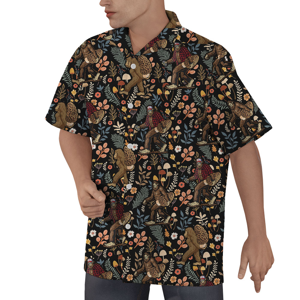 Bigfoot Mushroom Hawaiian Shirt For Men