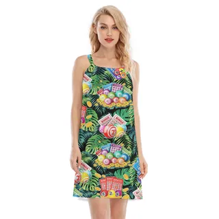 Funny Bingo Hawaiian Cami Dress For Women