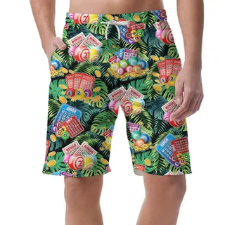 Bingo Tropical Beach Hawaiian Shorts For Men