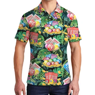Bingo Tropical Men's Hawaiian Polo Shirts