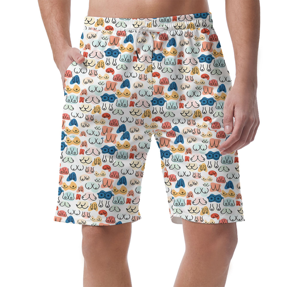Funny Ladies Men's Hawaiian Beach Shorts - variant image 1