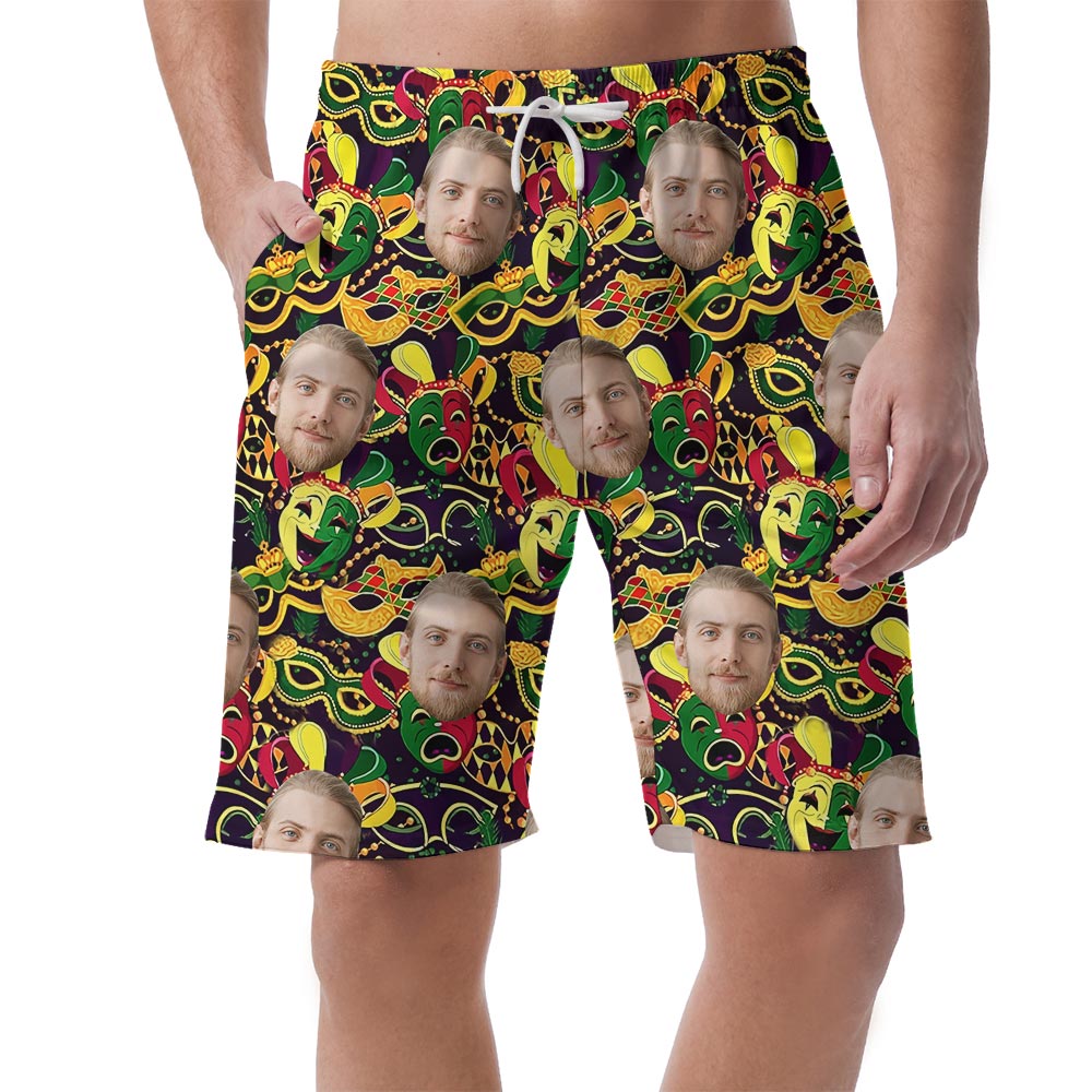 Personalized Mardi Gras Hawaiian Shorts For Men - variant image 1