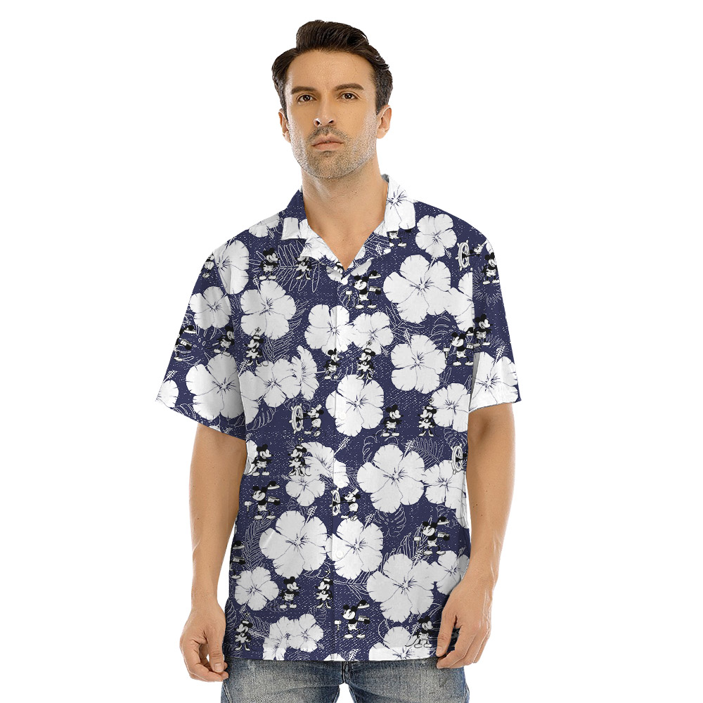 Floral Mickey Steamboat Willie Family Hawaiian Matching Outfits