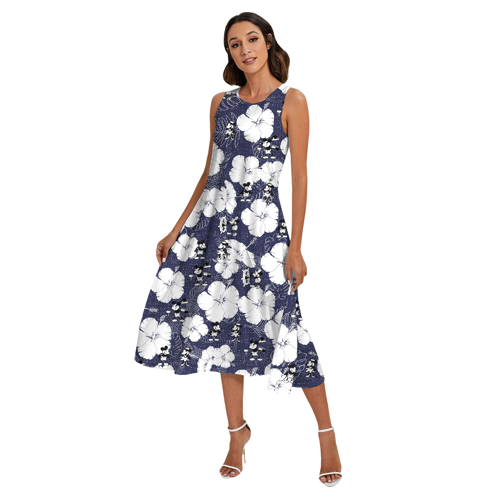 Floral Mickey Steamboat Willie Family Hawaiian Matching Outfits