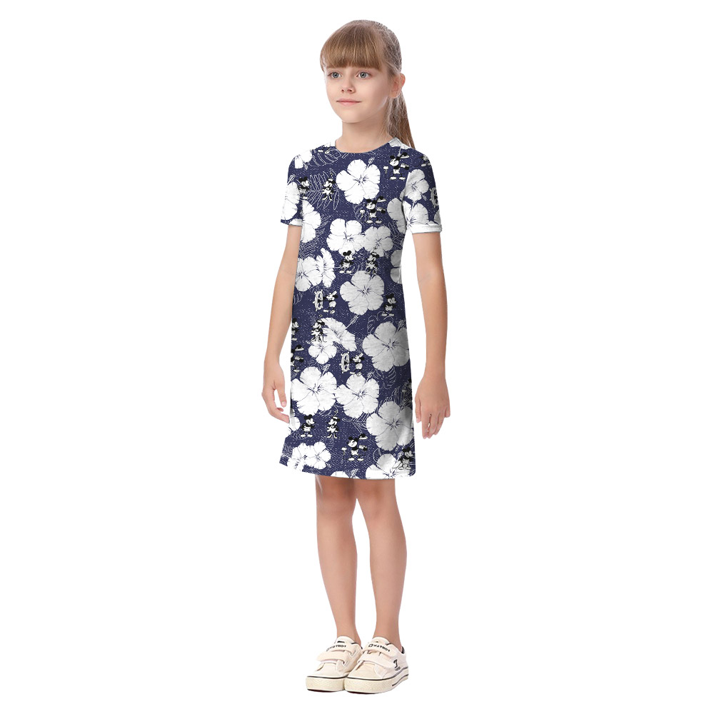 Floral Mickey Steamboat Willie Family Hawaiian Matching Outfits