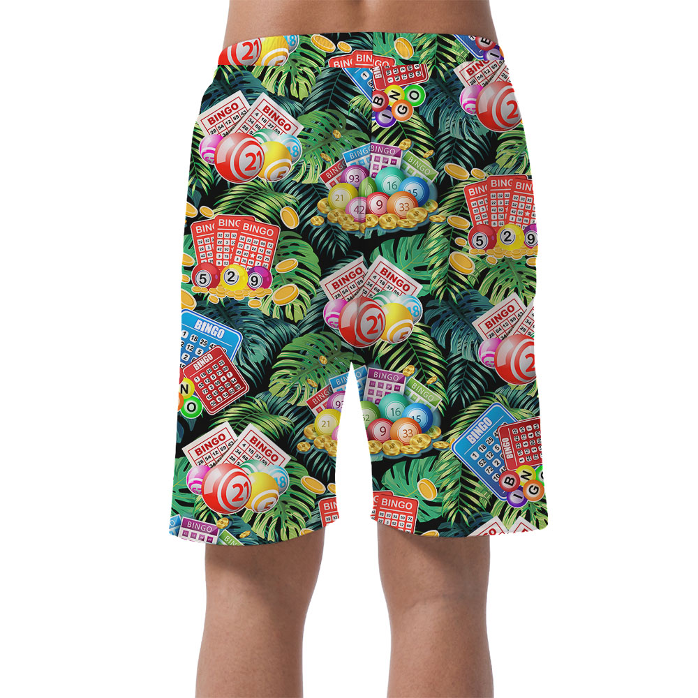 Bingo Tropical Beach Hawaiian Shorts For Men