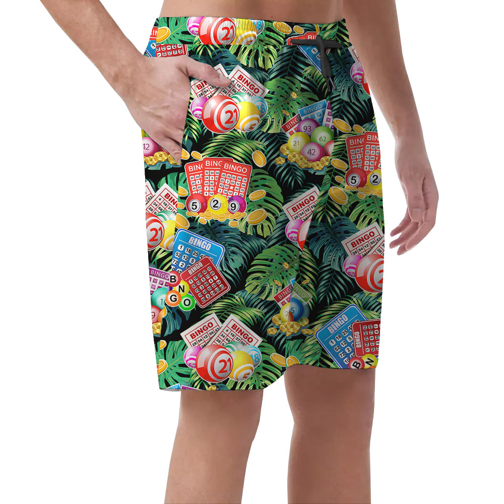 Bingo Tropical Beach Hawaiian Shorts For Men