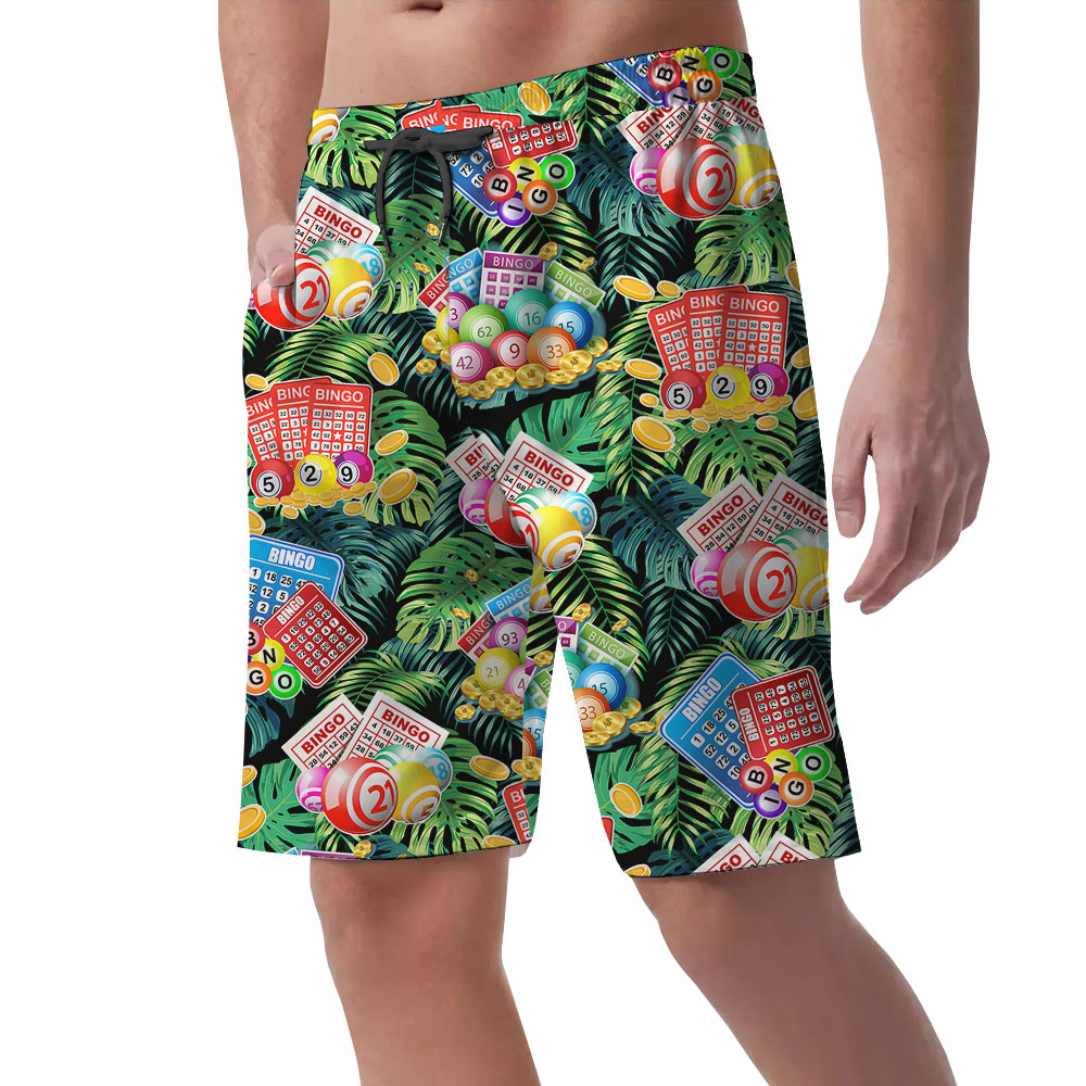 Bingo Tropical Beach Hawaiian Shorts For Men