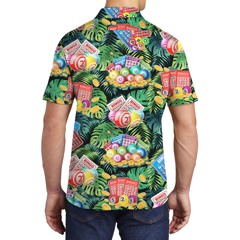 Bingo Tropical Men's Hawaiian Polo Shirts