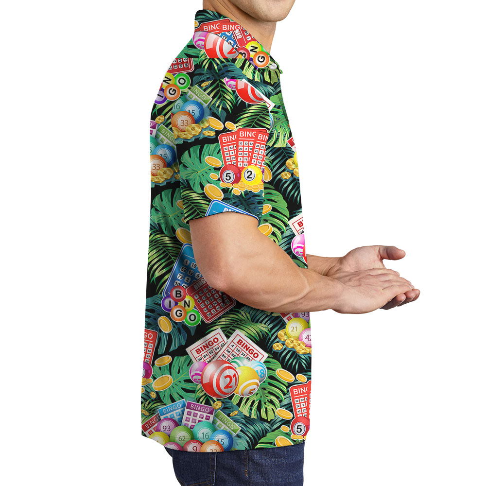Bingo Tropical Men's Hawaiian Polo Shirts