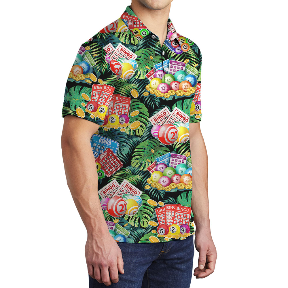 Bingo Tropical Men's Hawaiian Polo Shirts